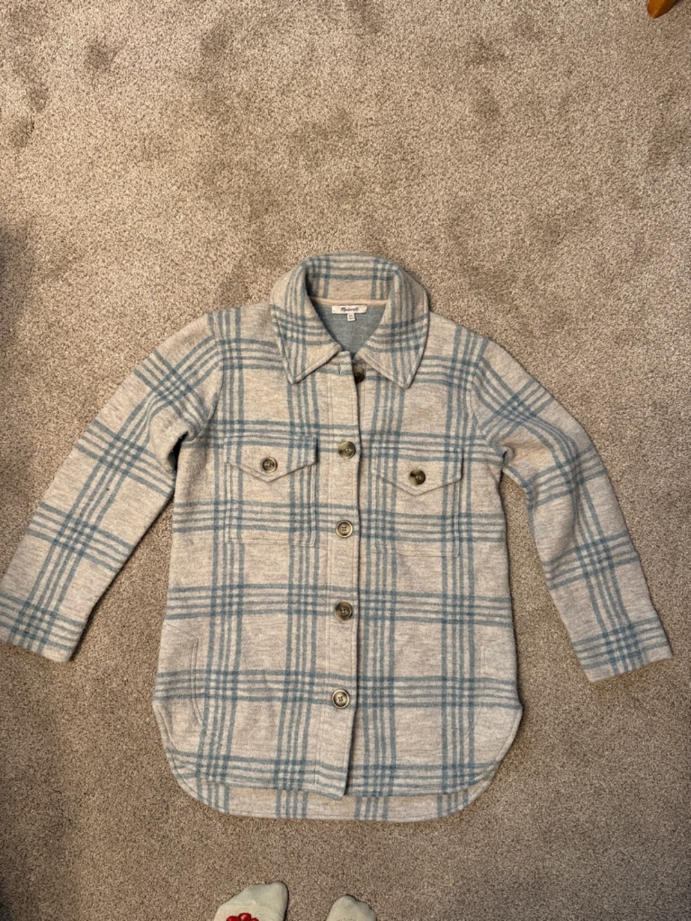 Madewell 100% Wool Plaid Button-Front Jacket